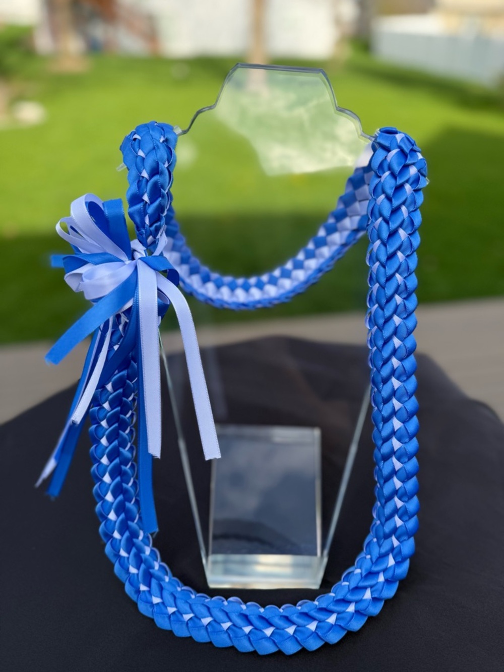 Custom Double Ribbon Lei for Graduation Special Occasion Sporting Event